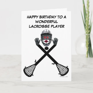 Lacrosse Player Geburtstag Karte