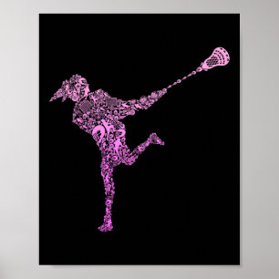 Lacrosse Player Jugend Girls Frauen Kinder Poster