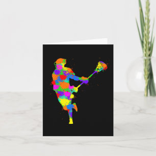 Lacrosse Player Kids Boys Jugend Karte