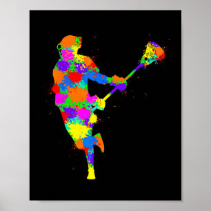 Lacrosse Player Kids Boys Jugend Poster