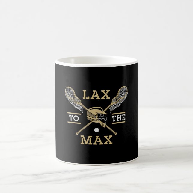 Lacrosse Player lax auf das Max Stick Funny Gesche Kaffeetasse (Mittel)