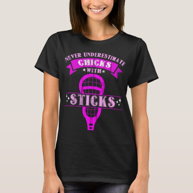 Lacrosse Player Lax hält Frauen Lacrosse Team T-Shirt (Vorderseite)