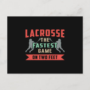 Lacrosse Player Lax Sport Fastest Game Funny Gift Postkarte