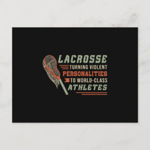 Lacrosse Player Lax Sport Stick Funny Geschenk Postkarte
