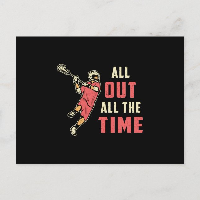 Lacrosse Player Lax Sport Stick Sport Funny Gesche Postkarte (Vorderseite)