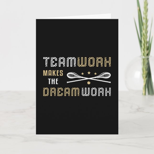 Lacrosse Player Lax Sport Teamwork Funny Geschenk Karte (Vorderseite)