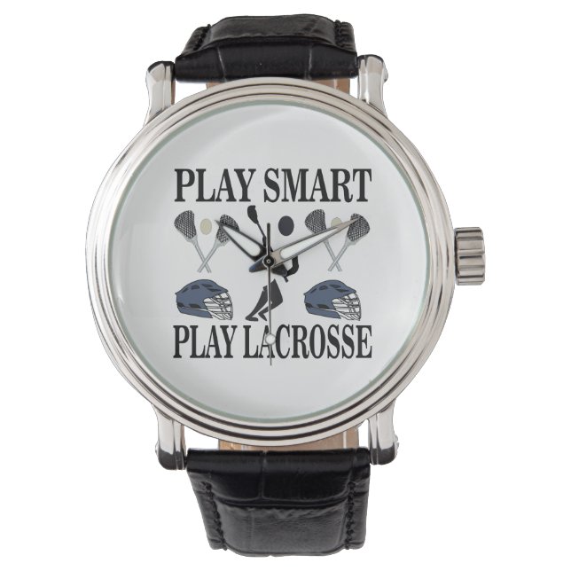 Lacrosse Player Sports Armbanduhr (Vorderseite)