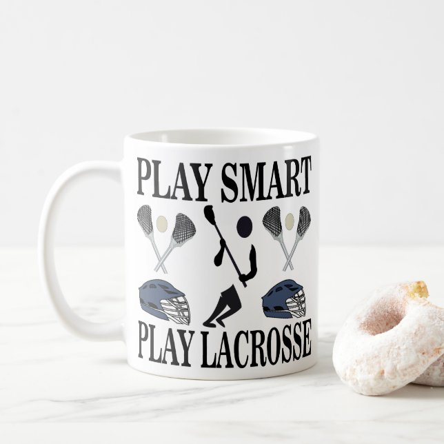 Lacrosse Player Sports Kaffeetasse (Mit Donut)