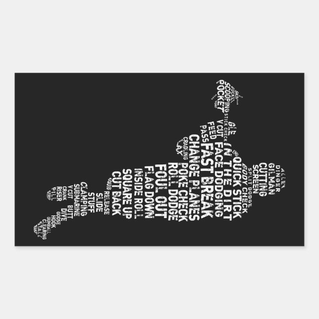 Lacrosse Player Stickers (Vorderseite)