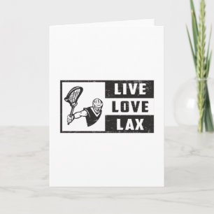 Lacrosse Player Team Live Love Lax Funny Gift Idea Karte