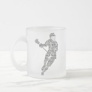 Lacrosse Player Typografie Mattglastasse