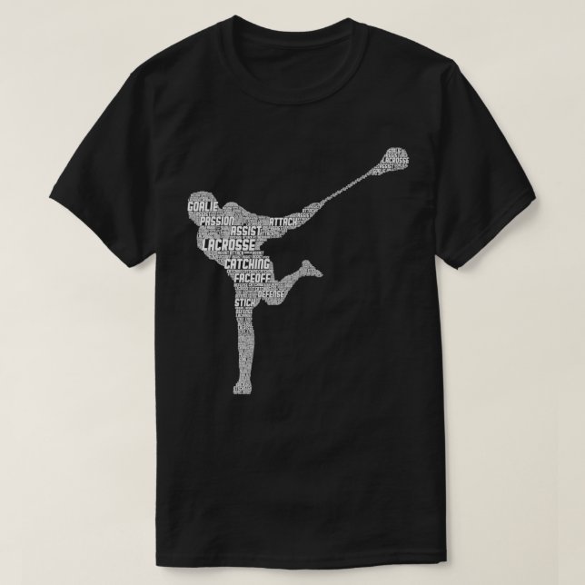 Lacrosse Player Youth Kids Boys Männer T-Shirt (Design vorne)