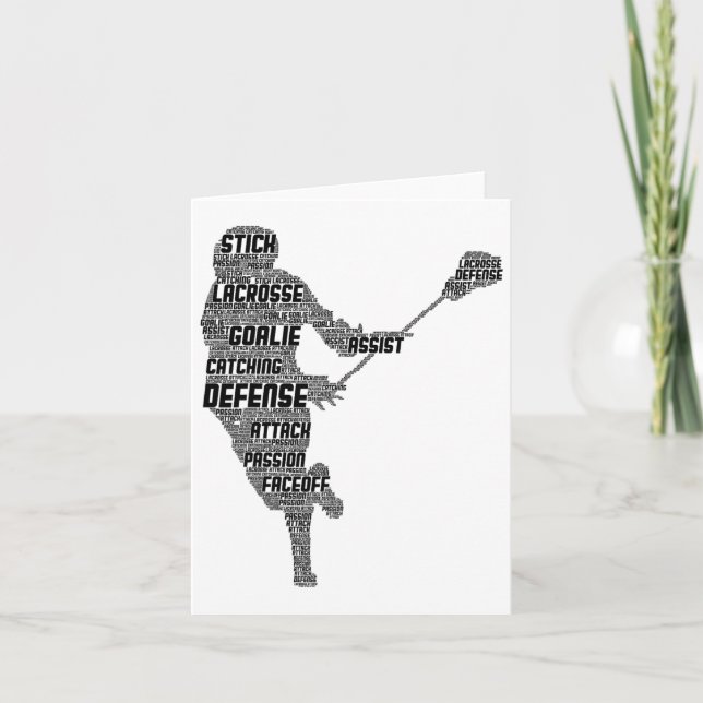 Lacrosse Player Youth Kids Men Boys Karte (Vorderseite)