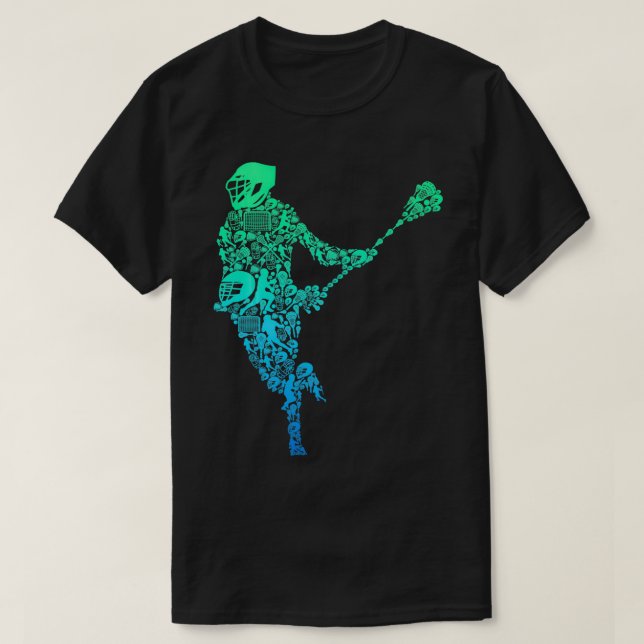 Lacrosse Player Youth Men Boys Kinder T-Shirt (Design vorne)