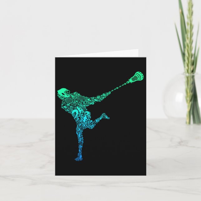 Lacrosse Player Youth Men Kids Boys Karte (Vorderseite)