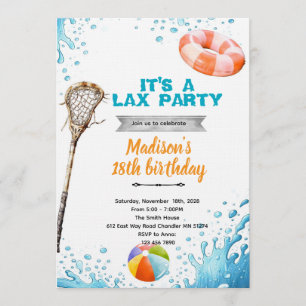 Lacrosse-Poolparty-Einladung Einladung