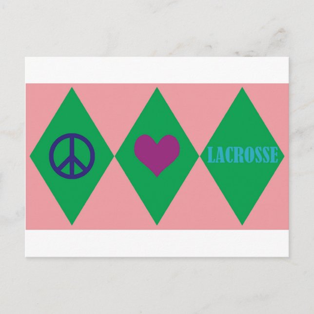 Lacrosse-Raute Postkarte (Vorderseite)