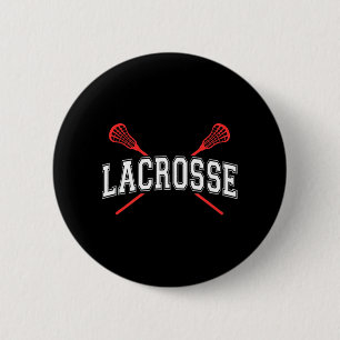 Lacrosse Red Crossed Sticks für Jugendliche oder E Button
