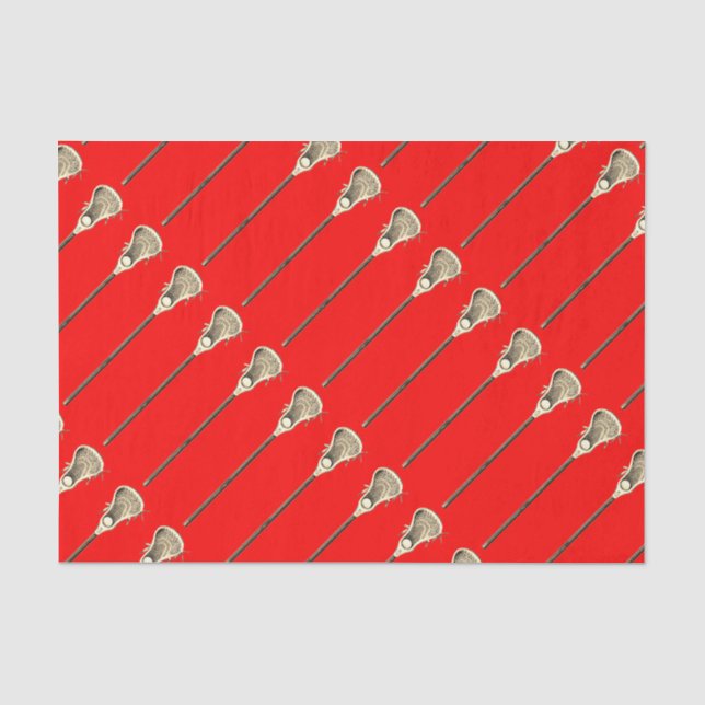 Lacrosse Red Sports Tissue Paper Seidenpapier (Vorderseite)