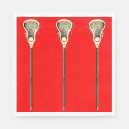 Lacrosse Red Team Napkins Serviette