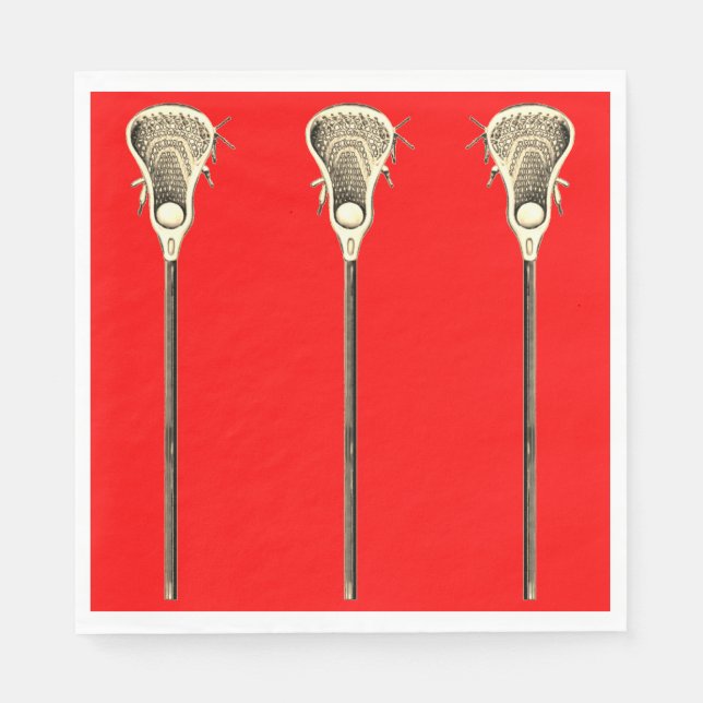 Lacrosse Red Team Napkins Serviette (Vorderseite)