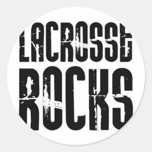 Lacrosse Rocks Runder Aufkleber