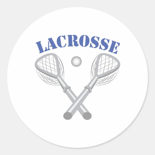 Lacrosse Runder Aufkleber (Vorderseite)