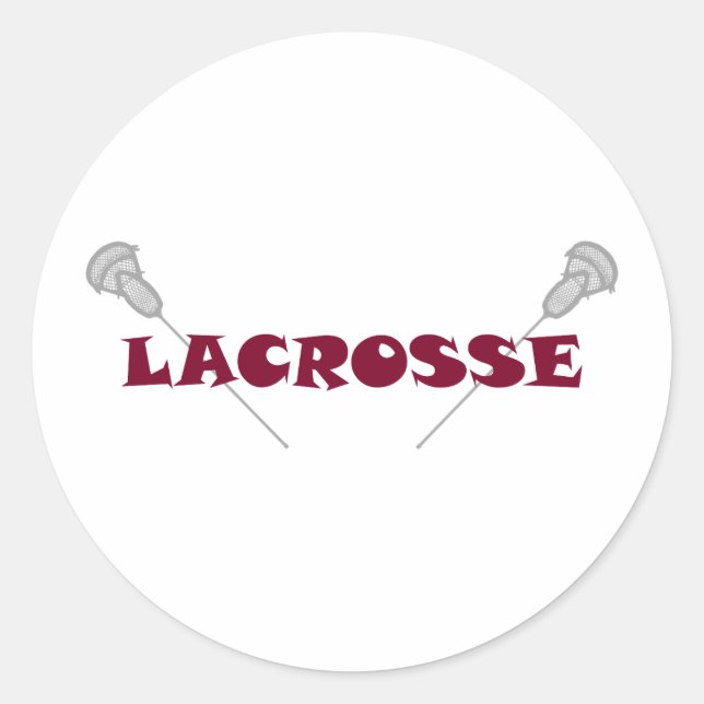 Lacrosse Runder Aufkleber (Vorderseite)