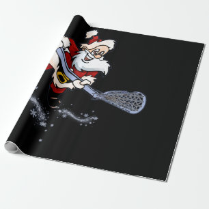 Lacrosse Santa Christmas Cool Lax Sport Ugly X-Mas Geschenkpapier