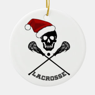 Lacrosse-Schläger Weihnachten Keramik Ornament