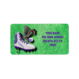 Lacrosse-Schuh-Stock-Augen-Masken-Ball mit Ihrem Adressaufkleber