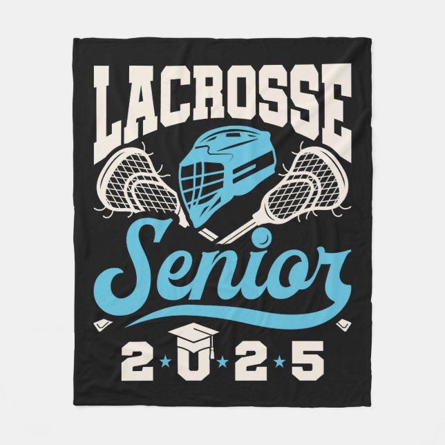 Lacrosse Senior Class of 2025 Abschluss Fleecedecke (Vorderseite)