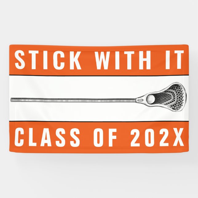 Lacrosse Senior Night Orange Banner (Horizontal)