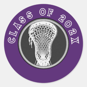 Lacrosse Seniors Lila Classic Round Sticker