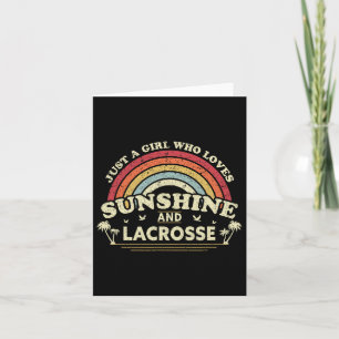 Lacrosse Shirt. Ein Mädchen, das Sonnenschein und  Karte