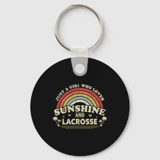 Lacrosse Shirt. Ein Mädchen, das Sonnenschein und Schlüsselanhänger