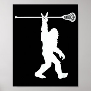 Lacrosse-Shirt Vintage Lax Bigfoot Sasquatch Jugen Poster