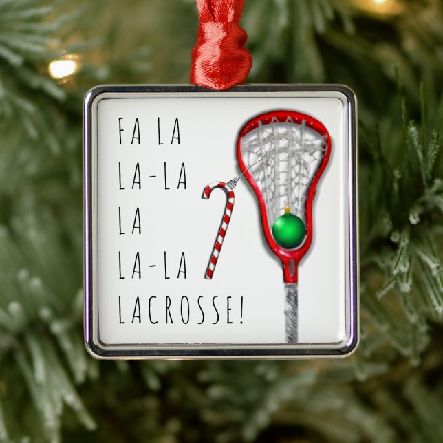 Lacrosse Silbernes Ornament (Baum)