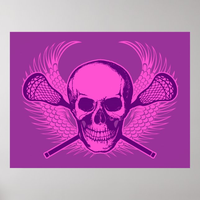 Lacrosse Skull Poster (Vorne)