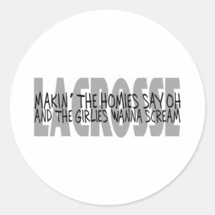Lacrosse-Spaß Homies Aufkleber