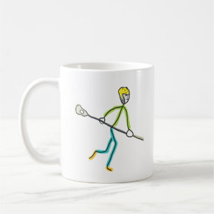 Lacrosse spielender Stockmann Kaffeetasse