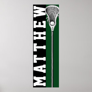 Lacrosse-Spieler Grün Poster