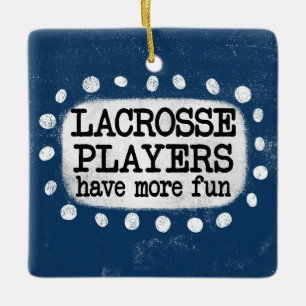 Lacrosse Spieler haben mehr Spaß beim Ornament