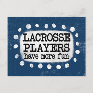 Lacrosse Spieler haben mehr Spaß Postkarte