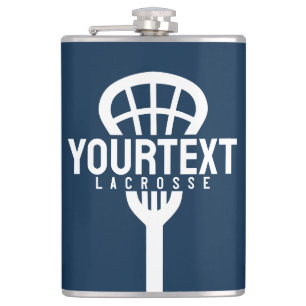 Lacrosse-Spieler INDIVIDUELLER TEXT Team-Mesh-Spor Flachmann