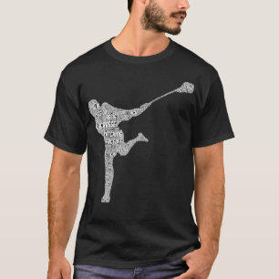 Lacrosse-Spieler Jugend Kinder Jungen Männer T-Shirt