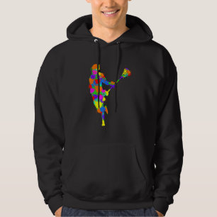 Lacrosse-Spieler Kinder Jungen Jugend Hoodie