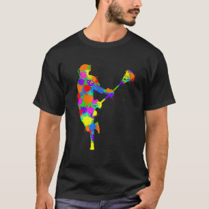 Lacrosse-Spieler Kinder Jungen Jugend T-Shirt