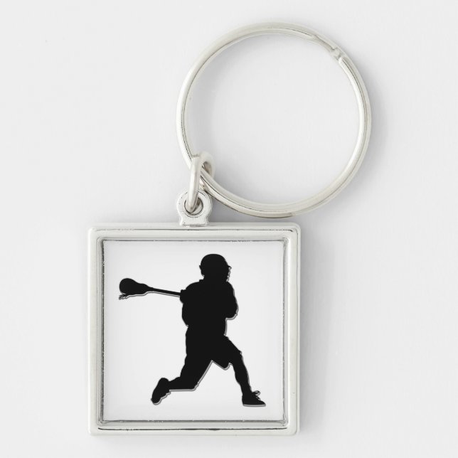 Lacrosse-Spieler-Schlüsselanhänger Schlüsselanhänger (Vorne)