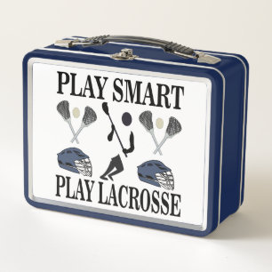 Lacrosse-Spieler-Trainer-Mannschaftssportarten Metall Brotdose